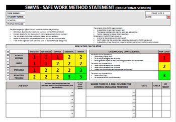 Safe Work Methods Ups Study Guide Safe Work Method Statement for students – Mr Sully's Blog